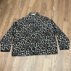 Levi's Cheetah Print Soft Shell Jacket Full Zipper Women’s Size L  Pockets